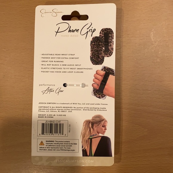 Jessica Simpson Phone Grip Hand Band Cheetah - Picture 2 of 5